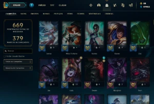 Conta League of Legends - 336 Skins - Desde 2016 - Main Sup LOL