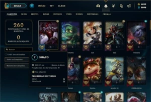 Conta Platina 3 com 90 Champs e 48 Skins +4000 RP - League of Legends LOL