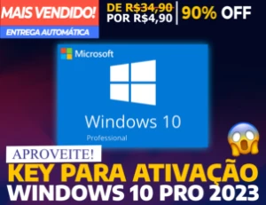 Licença Key Vitalícia | Windows 10 Pro | 2023 - Softwares and Licenses