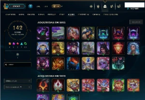 Conta Mestre 62% Wr - Main Jg - 145 Essência Mitica - League of Legends LOL