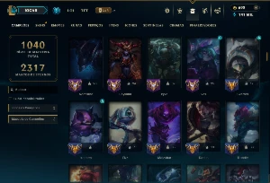 Esmeralda 1 com TODOS os Champs e 311 Skins +14 Vitoriosas - League of Legends LOL