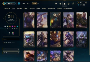 Esmeralda 1 com TODOS os Champs e 311 Skins +14 Vitoriosas - League of Legends LOL