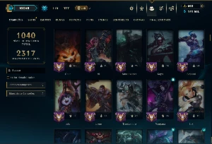 Esmeralda 1 com TODOS os Champs e 311 Skins +14 Vitoriosas - League of Legends LOL