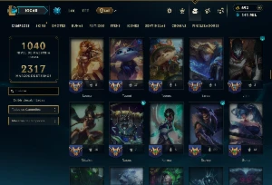 Esmeralda 1 com TODOS os Champs e 311 Skins +14 Vitoriosas - League of Legends LOL