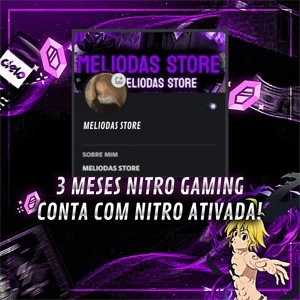 Conta Discord Nitro Gaming 3 Mêses ⭐ | 6 Impulsos Totais ⭐| - Premium