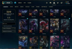 Conta Unranked com 115 Champs e 46 Skins - League of Legends LOL