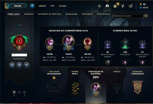 Conta Unranked com 115 Champs e 46 Skins - League of Legends LOL