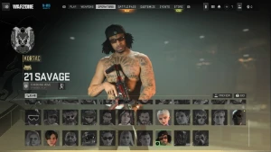 Conta Warzone Com Black Noir, Izzy, 21 Savage E Lara Croft - Call of Duty COD