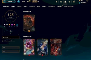 Conta Unraked- 132 SKINS - League of Legends LOL