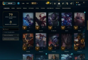 Esmeralda 2 com 55 Champs e 7 Skins - League of Legends LOL