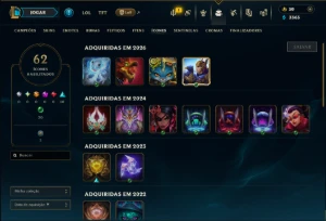 Unranked com 50 Champs e 13 Skins - League of Legends LOL