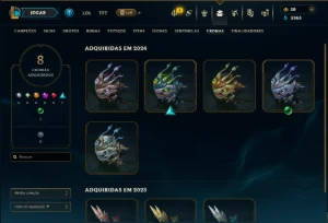 Unranked com 50 Champs e 13 Skins - League of Legends LOL