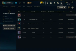 Unranked com 50 Champs e 13 Skins - League of Legends LOL