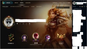 Conta League of Legends LV30 GOLD1 206 skins 20 runas LOL
