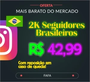 500 Seguidores Brasileiros Instagram por R$ 12,99! - Redes Sociais