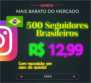 500 Seguidores Brasileiros Instagram por R$ 12,99! - Redes Sociais