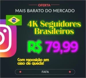 500 Seguidores Brasileiros Instagram por R$ 12,99! - Redes Sociais