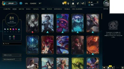 Conta 2014 com 80 champs e 41 skins - League of Legends LOL