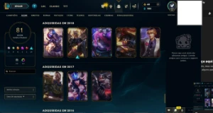 Conta 2014 com 80 champs e 41 skins - League of Legends LOL
