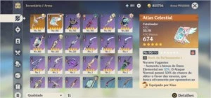 ar54 , klee com atlas celestial, mona, diluc, albedo e etc - Genshin Impact