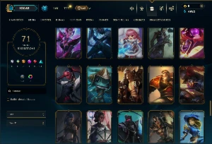 Esmeralda 4 com 130 Champs e 77 Skins (SUP / ADC) -Nivel 525 - League of Legends LOL