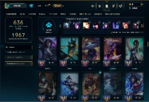 Esmeralda 4 com 130 Champs e 77 Skins (SUP / ADC) -Nivel 525 - League of Legends LOL