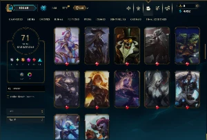 Esmeralda 4 com 130 Champs e 77 Skins (SUP / ADC) -Nivel 525 - League of Legends LOL