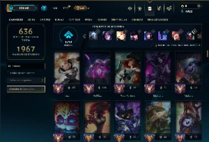 Esmeralda 4 com 130 Champs e 77 Skins (SUP / ADC) -Nivel 525 - League of Legends LOL