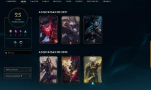 Conta de League of Legends, Platina 1 Soloq/ Diamante 1 Flex LOL