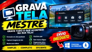 Grava Tela Mestre - Gravador de Tela de PC para Tutoriais - Softwares e Licenças