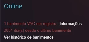 Conta Steam [VAC BAN - CSGO] - Diversos jogos