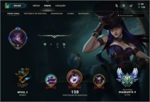 CONTA DIAMANTE 5 LEAGUE OF LEGENDS LOL