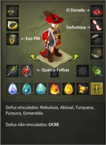 Cra Ôm30+ Servidor ILYZAELLE full scrolls e equips (100Mk+) - Dofus