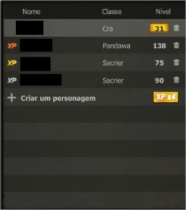 Cra Ôm30+ Servidor ILYZAELLE full scrolls e equips (100Mk+) - Dofus