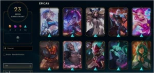 Conta do LoL com 23 Skins - League of Legends