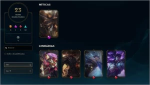 Conta do LoL com 23 Skins - League of Legends