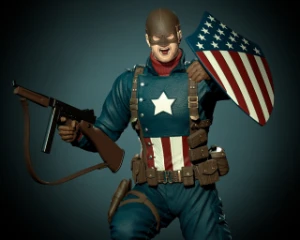 Captain America 1945  3D STL - Outros