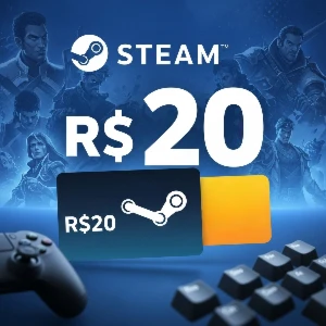 Cartão Steam Conta Brasil 20 De Crédito Gift Card - Gift Cards