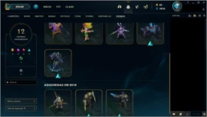 Conta LoL 4 anos, mmr Diamante 1. Nivel 412/101 Skins - League of Legends