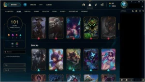 Conta LoL 4 anos, mmr Diamante 1. Nivel 412/101 Skins - League of Legends
