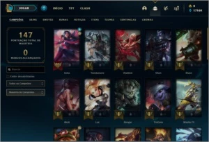 Conta prata 1 com 37 champs e 11 skins - League of Legends LOL