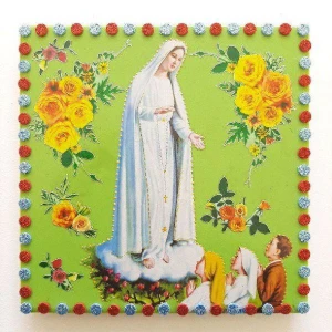 Quadrinho de Azulejo "N. S. de Fátima" - Artesanato e Personalizados