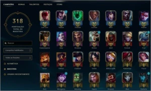 League of Legends cont - Platina + All Champs e 136 Skins++ LOL