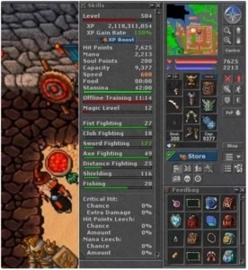 EK 505 DE HAT TOP SKILLS NONPVP (SEM ITENS) - Tibia