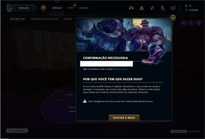 Conta ouro 4 com 25 Champs e 3 Skins ( EMAIL NÃO CONFIRMADO) - League of Legends LOL