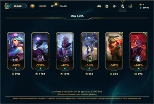 Conta ouro 4 com 25 Champs e 3 Skins ( EMAIL NÃO CONFIRMADO) - League of Legends LOL