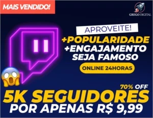 [Promoção] 5K Seguidores Twitch R$ 9,99 | Entrega Imediata - Redes Sociais