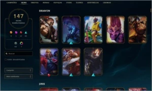 CONTA D3 GANHANDO MUITO PDL WINRATE BOM E MUITA SKIN - League of Legends LOL