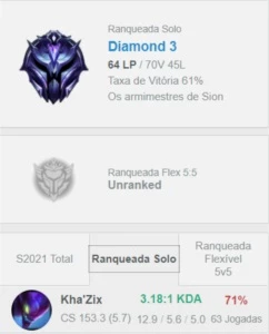CONTA D3 GANHANDO MUITO PDL WINRATE BOM E MUITA SKIN - League of Legends LOL