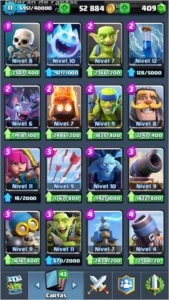 Conta lv 11 com cartas quase maximizadas - Clash Royale